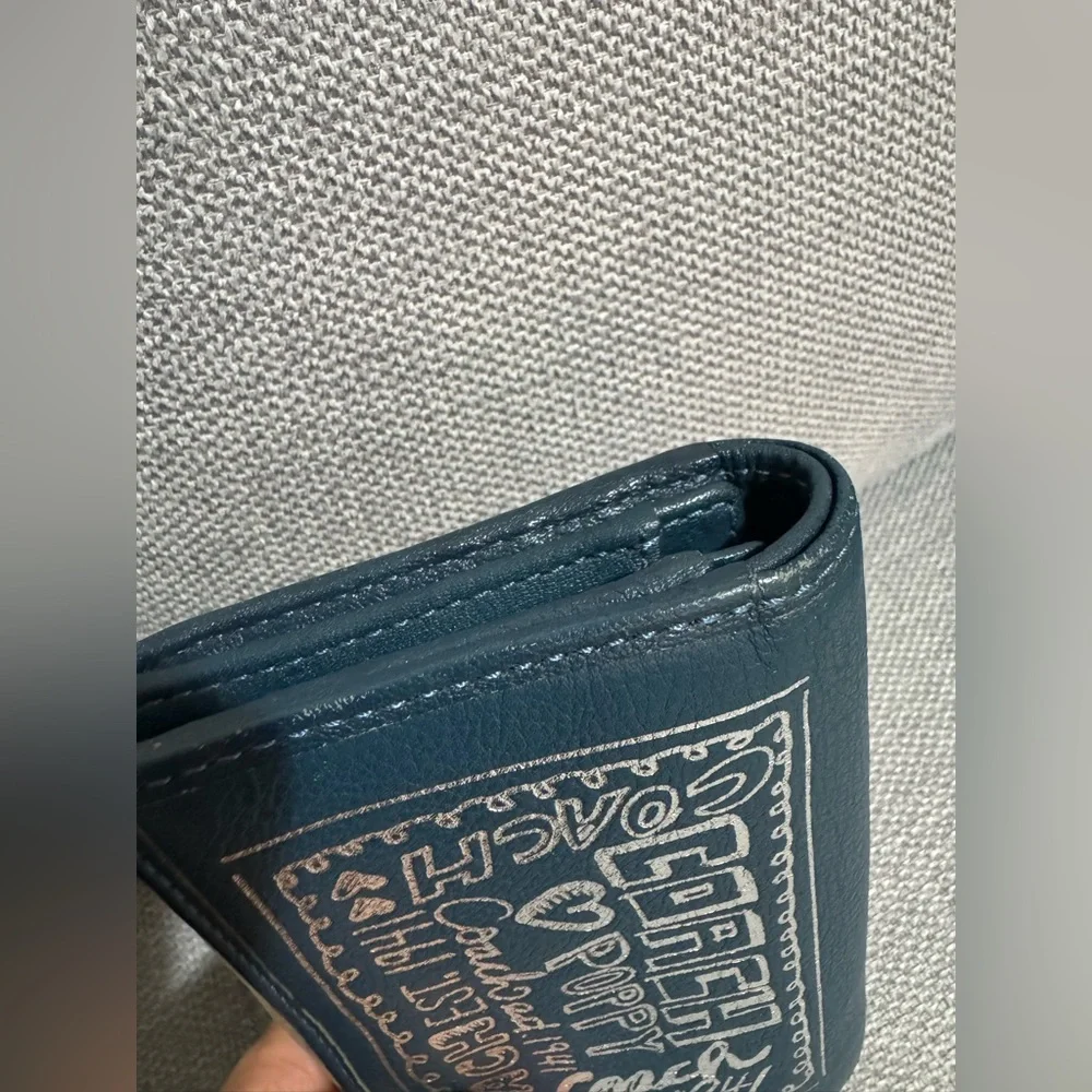 Coach Poppy Dark Teal Wallet - Picture 9 of 16